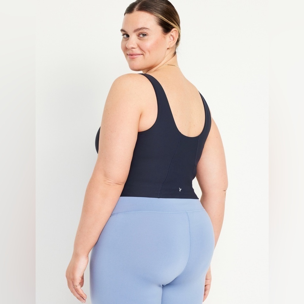NWT! Navy Blue Light Support PowerSoft Longline Sports Bra 🚦 - Picture 8 of 10